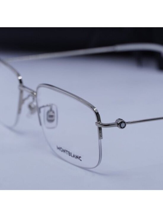 Montblanc MB0084OK 004 Rectangle Eyeglasses 55mm – Dark Ruthenium main image 5